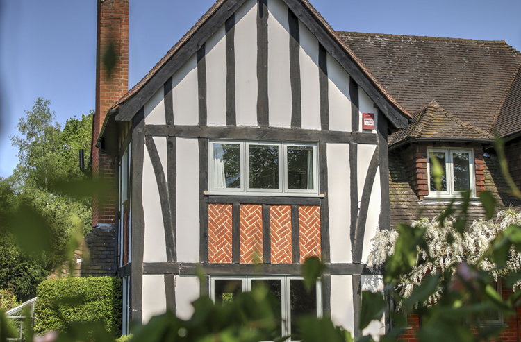 Grey Windows for Tudor Property