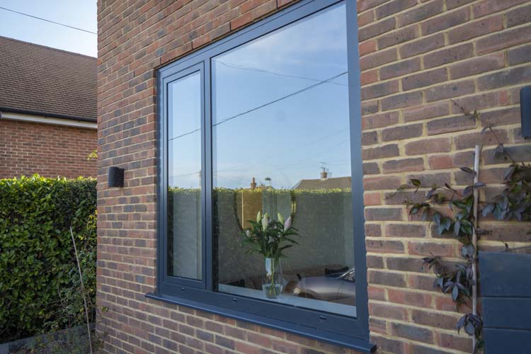 Elegant flush fitting window frame with clean architectural lines