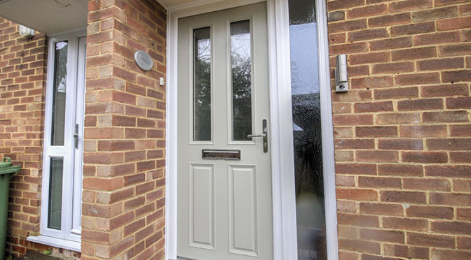 Apeer Composite Front Door in Pebble Grey, Binfield, Bracknell, Berkshire