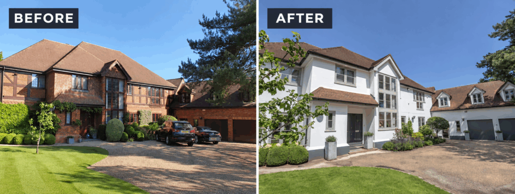BROWN WOODEN WINDOWS TO ALUMINIUM CLAD WINDOWS