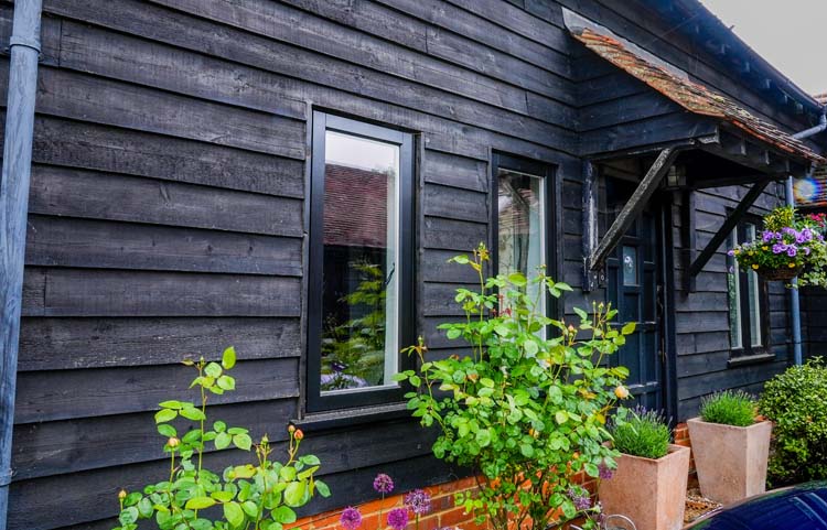 Beautiful 17th Century Barn Conversion benefits from Black Timber Windows, High Wycombe