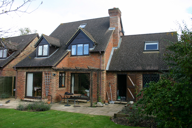 Before and After - Contemporary Orangery with Solarlux Bi-Folding Doors, Twyford