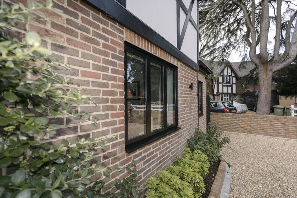 Traditional style flush sash windows on a period property