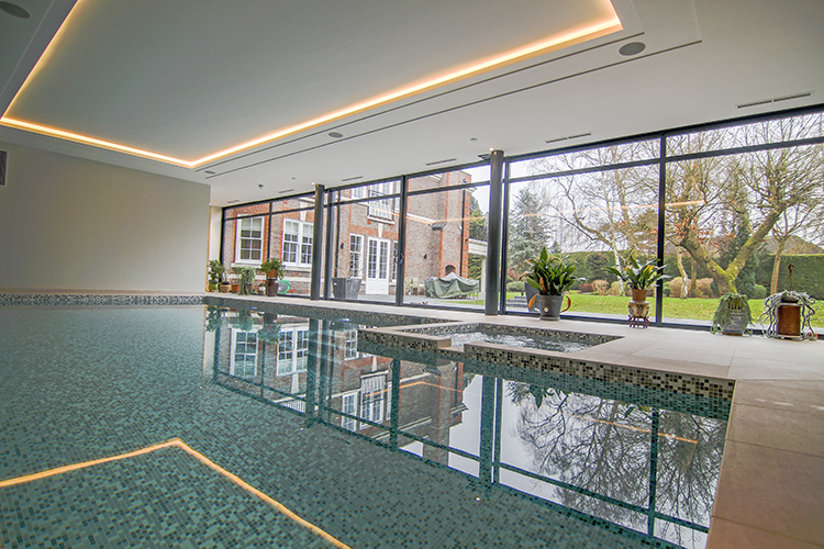 Contemporary Aluminium Large Sliding Doors in Ashtead, Surrey