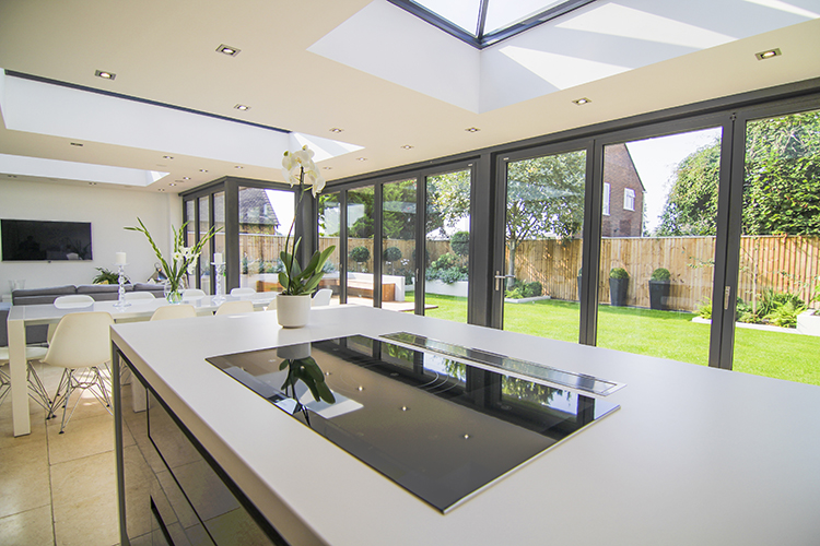 Contemporary Orangery with Solarlux Bi-Folding Doors, Twyford