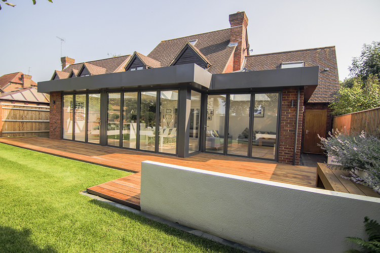 Contemporary Orangery with Solarlux Bi-Folding Doors, Twyford