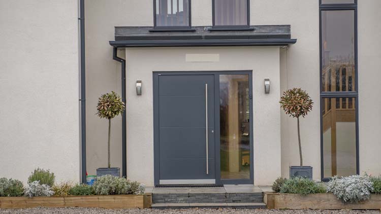 Dark-Grey-Aluminium-Entrance-Door-and-Side-light-front porch cookham dean