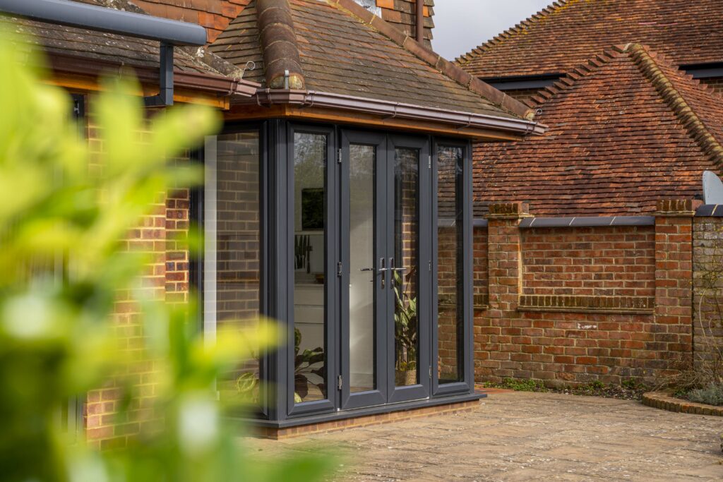 Dark Grey French Doors