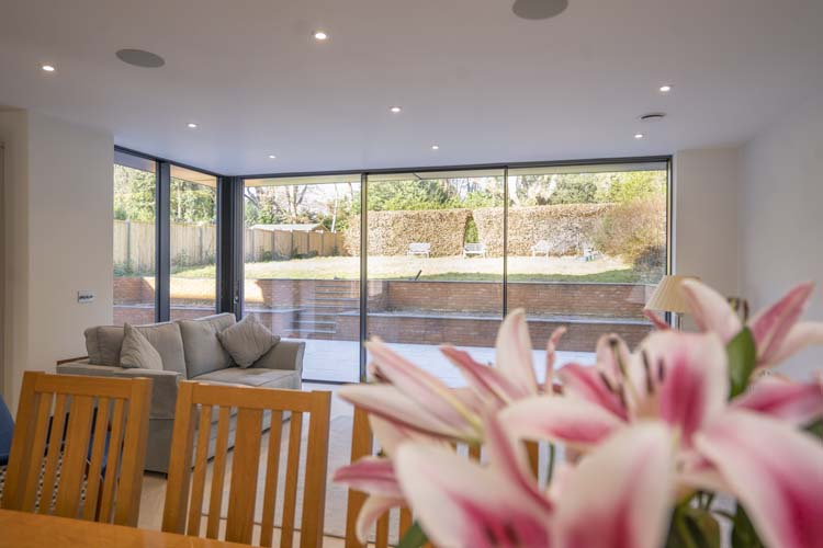 Frameless Sliding Doors for Modern New Build Home, Farnham