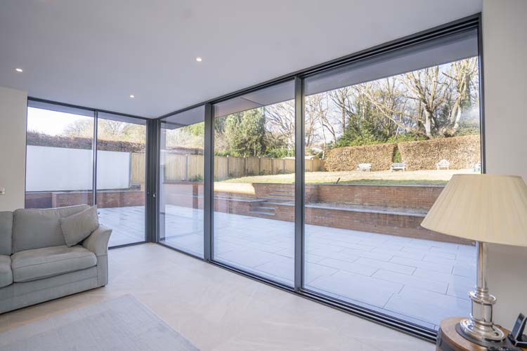 Frameless Sliding Doors for Modern New Build Home, Farnham - Thames ...