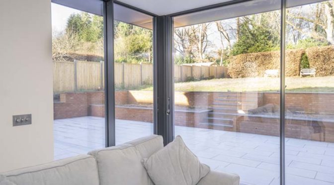 Frameless Sliding Doors for Modern New Build Home, Farnham