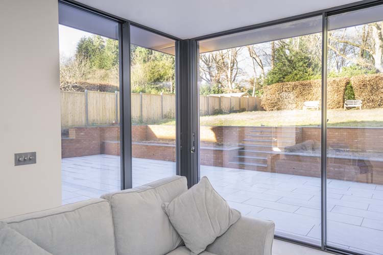 Frameless Sliding Doors for Modern New Build Home, Farnham