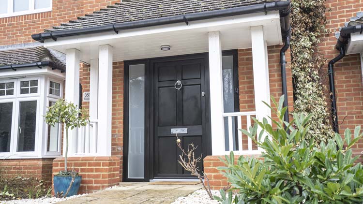 Front Door with Sidelights, Evolution Stormproof Maple, Wokingham