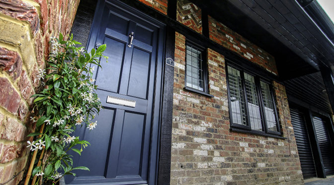 Timber Effect Front Door, Bagshot, Surrey