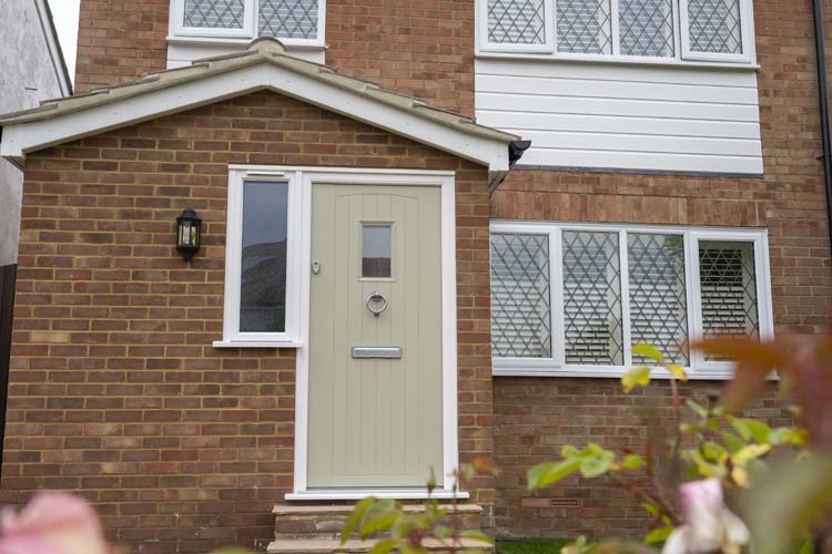 Windows and Front door for brick porch