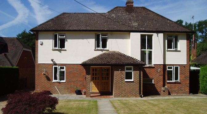 Halo Rustique Wood Grain Windows & Doors, Livin Room Orangery, Chobham, Surrey