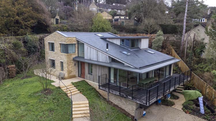 Triple glazed units reducing heat loss in a contemporary home