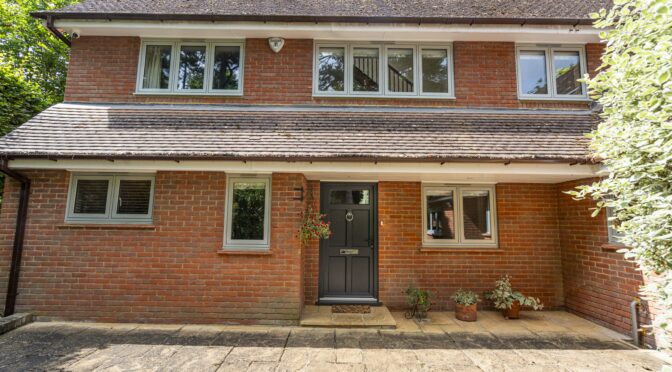 Impressive Slimline Dual Colour uPVC Windows with Trickle Vents for a Detached home, Henley-on-Thames