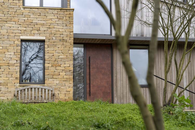 Premium entrance door with reinforced core for forced entry protection