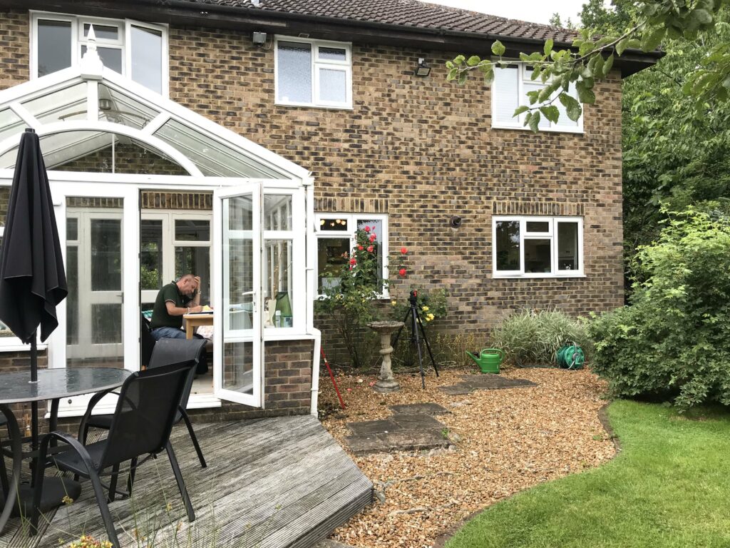 Before: Beautiful Large, L Shaped Orangery Extension replaces Old Conservatory, Warfield