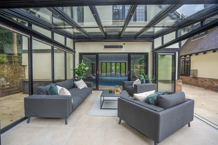 Modern Glass Extension replaced the outdated White Conservatory, Sevenoaks