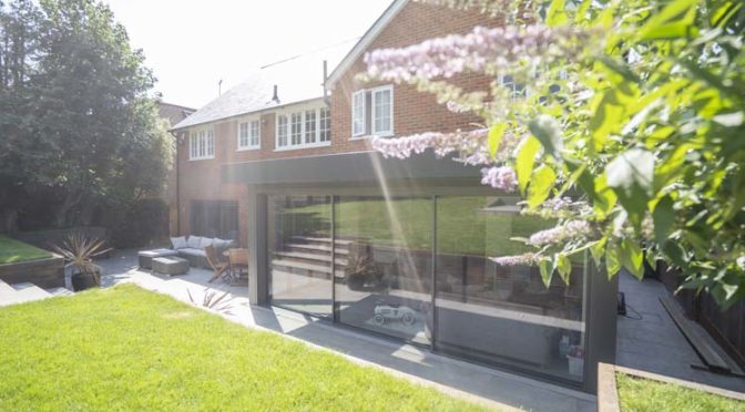 Modern Orangery Extension with Large Slimline Sliding Doors, Bourne End