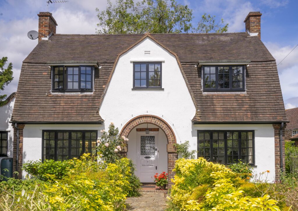 Black windows enhancing kerb appeal on renovated property