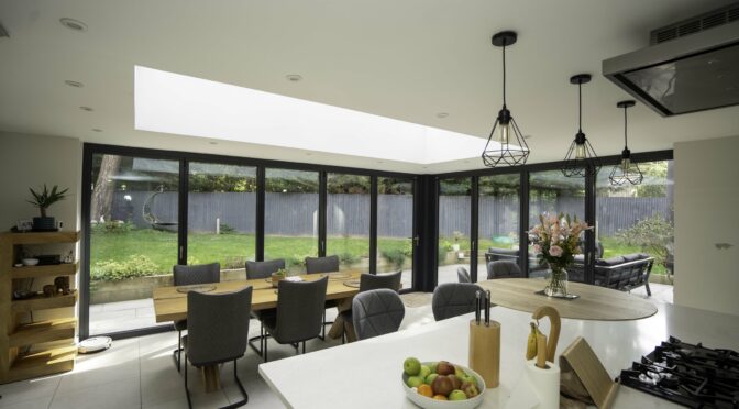 Open Plan Kitchen Orangery Extension with Bifold Doors, Bracknell