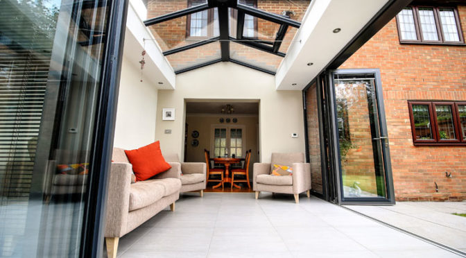 Orangery with Solarlux Bi Folds Fleet Hampshire