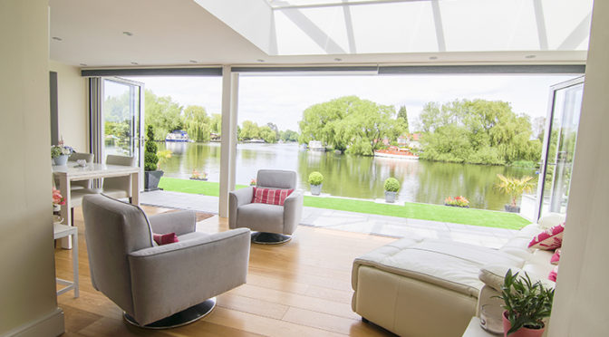 Orangery with Solarlux SL 60e Bi-Fold Doors and Roof Lantern, Weybridge, Surrey