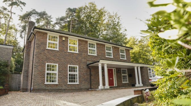 Replacement Sash Windows, Neo Georgian House, Camberley.