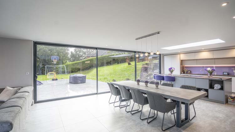 Kitchen Extension Glazing Trends - sliding doors