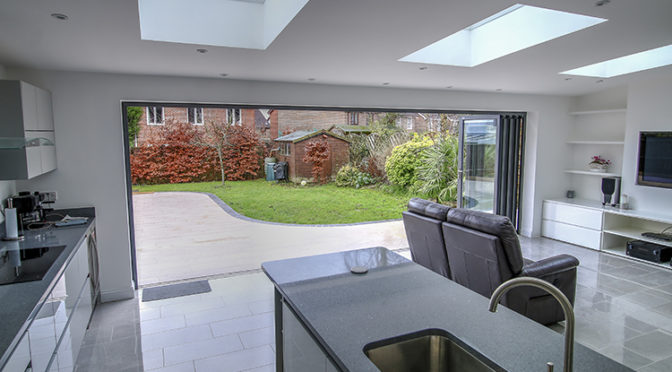 Solarlux Bi-Fold Doors with Internal Blinds, Southampton