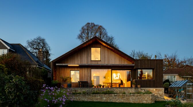 Triple Glazed Sliding Doors Help Transform a 1930's Bungalow into Contemporary Sustainable Home, Wiltshire