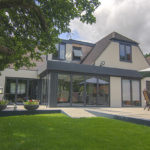 Orangery with Solarlux SL 60e Bi-Folding Doors and Lantern Roof and Evolution Flush Timber Alternative Windows, Sandhurst, Berkshire