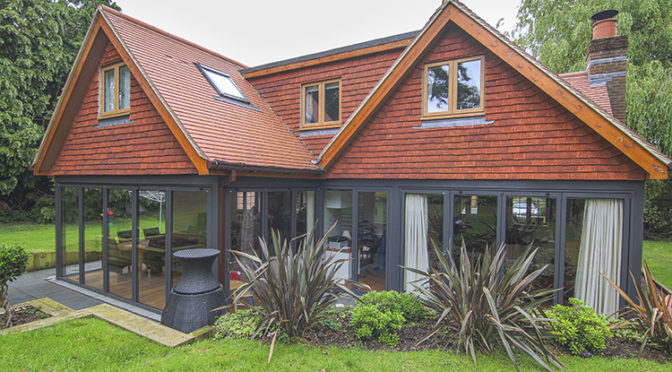 Solarlux SL 67 Wood/Aluminium Bi-Fold Doors and Evolution Storm 2 Timber Alternative Windows, Horsham, West Sussex