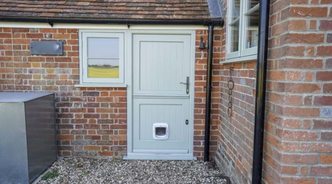 Wooden Stable Door with Cat Flap for Country Home, Newbury