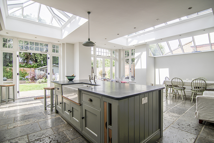 Glass kitchen extension