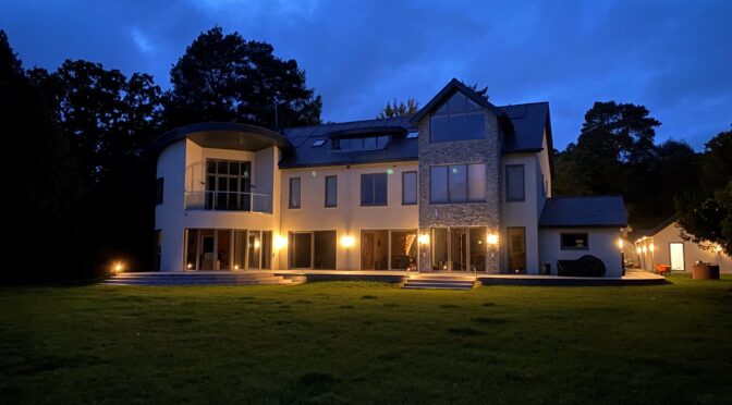 Grey Triple Glazed Windows, new build finchampstead