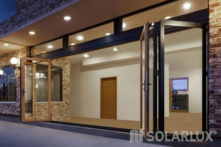 Wood Aluminium Bifold Glass Door SL 97