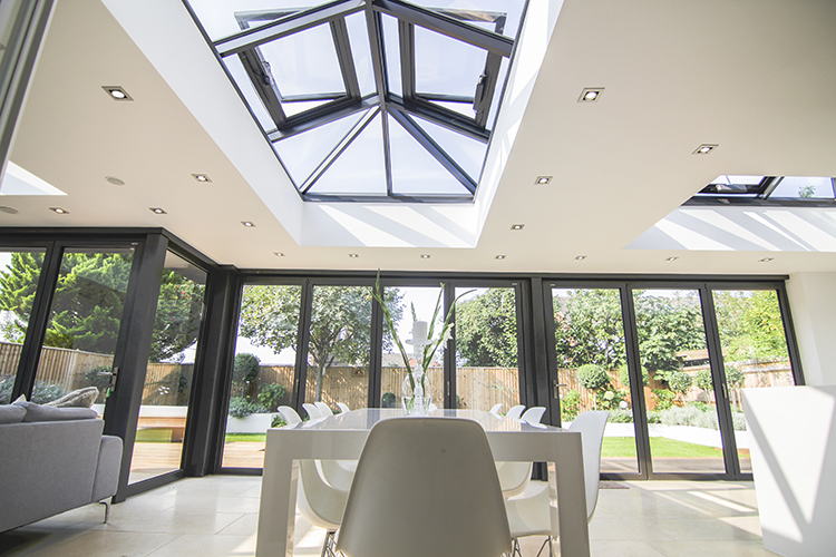 roof lanterns in kitchen extension