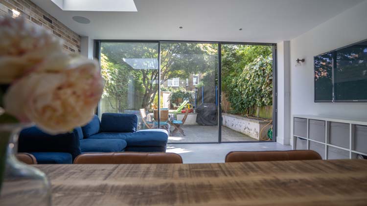 three pane sliding doors