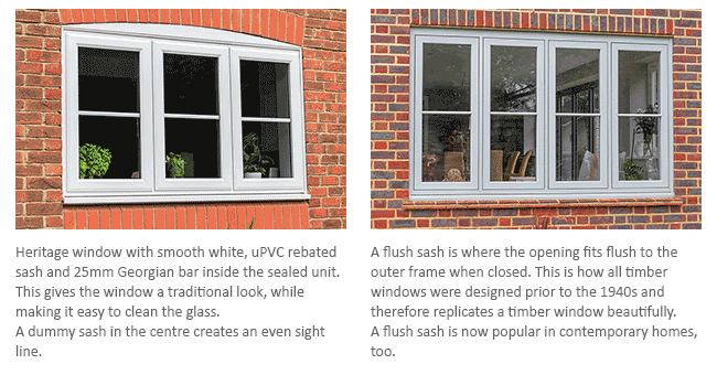 uPVC Windows: Rebated & Flush Sash